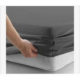 Boomerangg Fitted Sheet Super Soft Easy Care Polycotton Bed Linen with 25CM Depth Luxury Bedding Bedsheet (Dove Grey, Single)