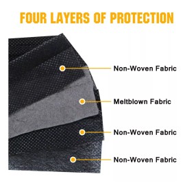 Diolv Disposable Face Mask Adult 4 Layer Mens Breathable Fac