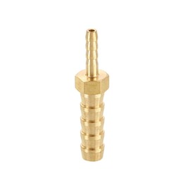 HARFINGTON 3pcs 1/8" to 1/4" Brass Hose Barb Fitting Metals Splicer Mender for 3D Printing, Air Compressor, CNC Machine, Dies