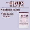 MRS. MEYER'S CLEAN DAY Dryer Sheets, Fabric Softener, Reduces Static,
