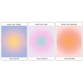 LOZULO Aura Poster Set Canvas Pictures, Wall Pictures Living Room Bedroom Decoration Picture, Wall Decoration Pictures Aesthetic Room Decor Posters Picture Set A3, without Frame