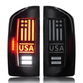 Tresound LED Tail Light Fit for Dodge RAM 1500 2007-2008, for RAM 2500 3500 2007-2009, Rear Taillight Assembly, 55277302AC, 55277303AC