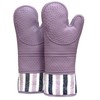 RED LMLDETA Heat Resistant 550 Degree Oven mitt, Silicone Oven