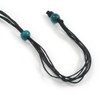 Avalaya Light Blue Shell and Teal Wood Beads with Black