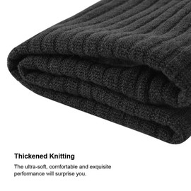 Winter Neck Warmer Gaiter Scarf Winter Outdoor Thermal Snood Fleece Tube Ski Neck Warmer Gaiter Beanie Hat for Mens Womens Cycling Outdoor Sports (Dark gray,One Size)