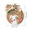 Easter Wooden Hanging Sign Bunny Rabbit Sign Door Decoration Easter