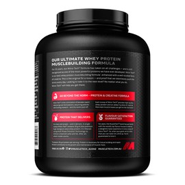 MuscleTech Muscletech Whey Protein Powder (Milk Chocolate, 4 Pound) - Nitro-Tech Muscle Building Formula with Whey Protein Isolate & Peptides - 30g of Protein, 3g of Creatine & 6.6g of BCAA