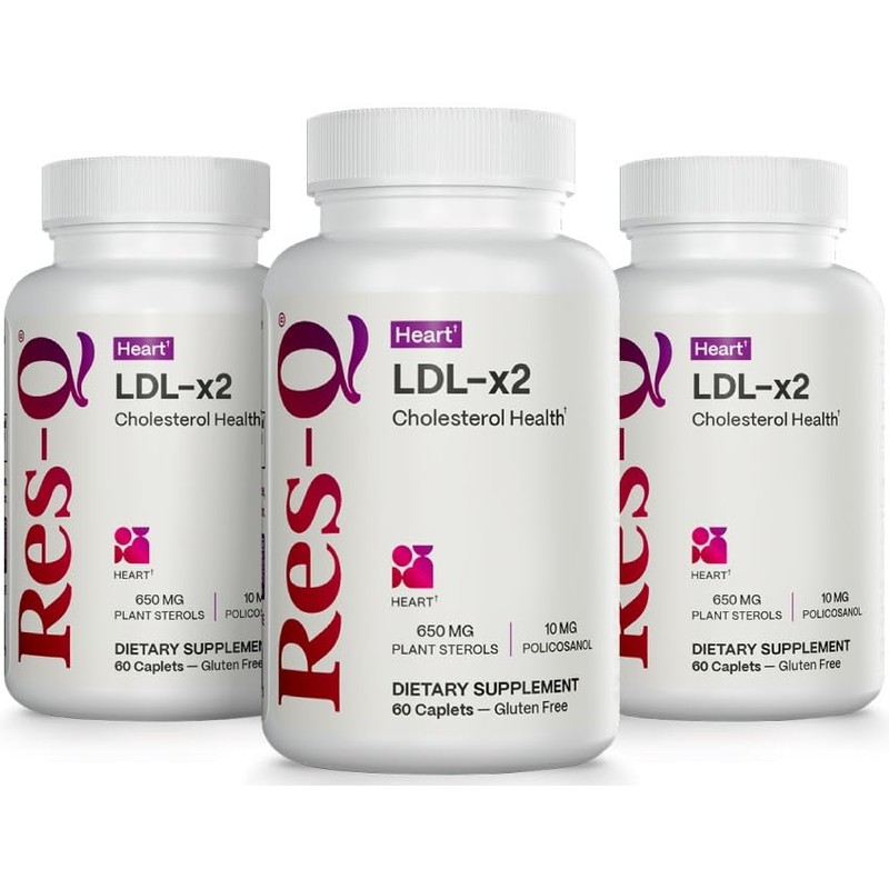 Res-Q LDL-x2 Niacin Free, 60 caplets, 3-Pack
