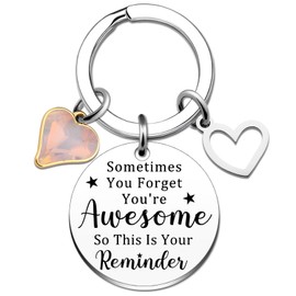 Wrpixe Inspirational Gifts Motivational Keychain Encouraging Mental Health Gifts for Women Men Sobriety Gift for Friends Teens Encouragement Gift for Coworker Employee Little Reminders Key Ring