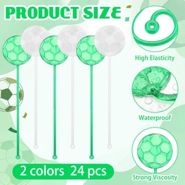 JellyArch 24 Pcs Soccer Sticky Hands Bulk Soccer Party Favors Stretchy Sticky Hand Toy Birthday Classroom Rewards Carnival Prizes Goodie Bag Stuffer Filler