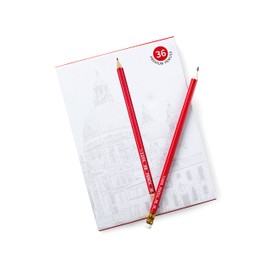 12PA 36 Pencils With Rubbers On The End | HB Pencils | Pencils | Pencils for Children | Work Pencils | School Pencils | Builders Pencil | Perfect for Office & School Supplies (White Eraser Tip, 36)