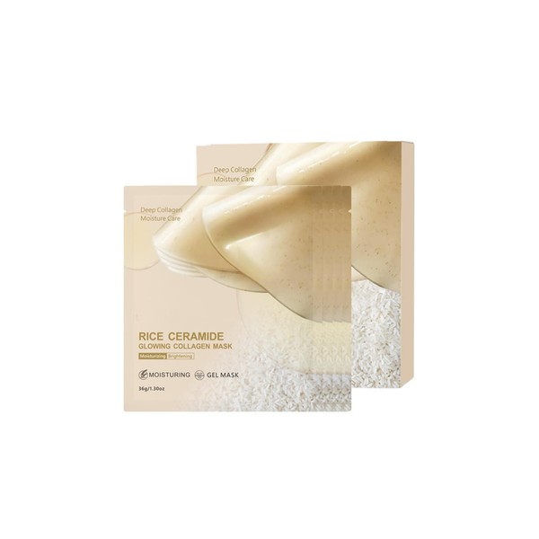 4pcs RICE Collagen Face Mask,Rice Extract Facial Mask 4-Pack -