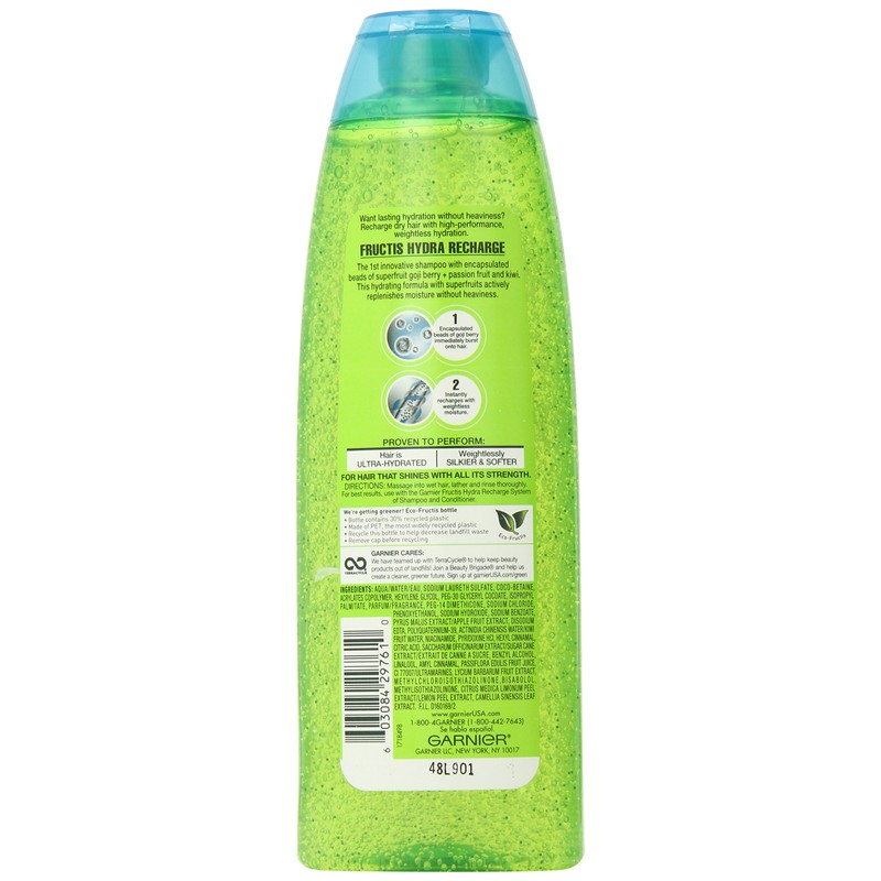 Garnier Fructis Fortifying SHampoo, Hydra Recharge for All Hair Types