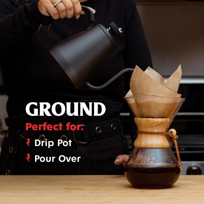 Death Wish Coffee, Dark Roast Grounds 16 Oz & Valhalla