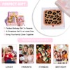 GLINTZ Cheetah Leopard Brown Print Foldable Travel Pocket Mirror Square
