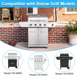 Grillfired Replacement Parts for Nexgrill 720-0888S 720-0830X, 5 Pack Flame Tamer and Burners Replacement for Nexgrill 5 Burner 720-0888S Gas Grill