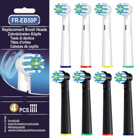 Replacement Toothbrush Heads Compatible with Oral B Pro 1000,Professional Clean,Gentle on Gums,Brush Head Refills Compatible with Oral B Braun Genius/Smart/Vitality Series,8 Pack