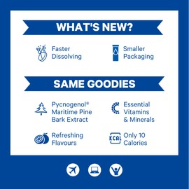 1Above Anti Jet Lag, Energy & Immunity Recovery Effervescent Drink Tablets. Pycnogenol + Vitamins + Electrolytes for Travel, Work and Party. 10 Count (1 Tube) - Berry