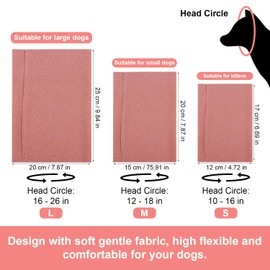 2pcs Dog Ear Muffs, No Flap Ear Wraps for Dogs Soft Dog Ear Cover Dog Snoods Quiet Ears for Dogs Neck and Ear Warmer Dog Ear Protection from Noise (Purple & Pink, S)
