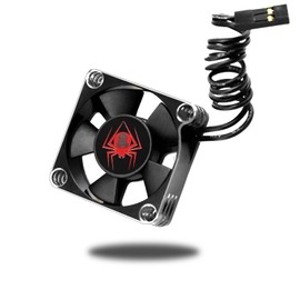 Chanjorlin RC Car Metal Motor Cooling Fan 25mm 30mm 35mm 40mm 50mm RC Heatsink 28000RPM ESC Cooling Fans Silvery-Black for 1/8 1/10 1/12 Truck Off Road Crawler Car 540 550 Brushless OR Brushed (35mm)