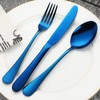 Blue Silverware Set Flatware Cutlery - 20 Pieces Stainless Steel