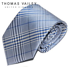 Thomas Bailey Fashion Tie - Cool Glen Blue 8cm