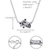FANZE 925 Sterling Silver CZ Forever Love Cute Animal Necklace