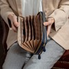 Kiotchiola Women's Long Wallet, Italian Leather, 3-Layer Long Wallet, Round