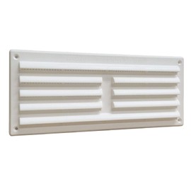 TIMCO Timloc White 9x3 Plastic Internal Louvre Grille Vent Fly Screen