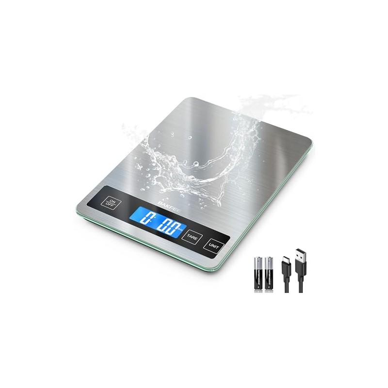 Food Scale, 33lb Digital Kitchen Scale with Stainless Steel &