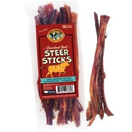 Pack Approved Steer Sticks for Dogs - Single Ingredient Dog Treat & Chew Sticks for Dogs - Dog Chews Rawhide Free - 11-12" (10ct)