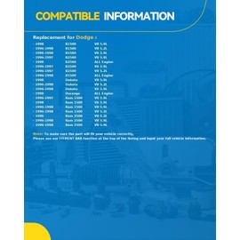 PHILTOP New Starter Replacement for1996-1998 Dodge Ram 1500, 1996-1998 Dakota, 1996-1998 Ram 2500, 1998 Durango, 1996-1998 B3500, 1996-1998 B2500, 1996-1998 B1500, 1996-1998 Ram 3500 17573N
