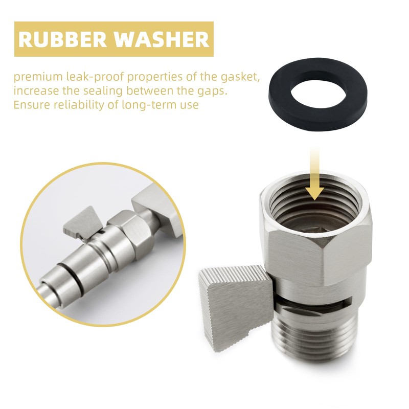 APLusee Water Flow Control Valve, Brass Shower Head Flow Restrictor,