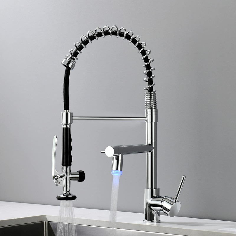 Fapully Kitchen Faucet with Pull Down Sprayer,Commercial Single Handle Kitchen
