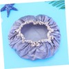 Baluue 1pc Double-layer Hair Shower Cap for Home and Salon