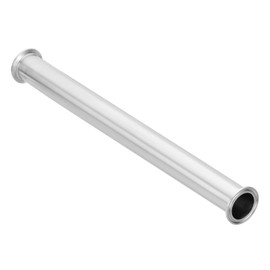 PATIKIL 1.5in OD Tri Clamp Tube, Sanitary Tri Clamp Spool Tube with 50.5mm Ferrule Flange, 304 Stainless Steel, 400mm/15.75in L