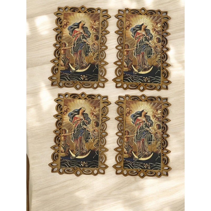 Set de 10 Mini Retablos Religiosos con Marco Decorativo, Imagen
