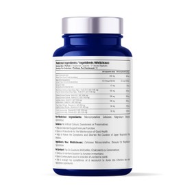 ESSENTIAL FACTORS 8 in 1 Complete Immune Support with Vitamin C 500mg, Vitamin D3 1000 IU, Zinc 30mg, Elderberry, Echinacea, Garlic, Ginger, Turmeric for Adults - Immune Defense Booster Antioxidants Nutrients Cold & Flu Veg Capsules Made in Canada