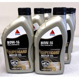 CITGO Supergard Synthetic Motor Oil 0W-16-6/1 Quarts, 620858001182