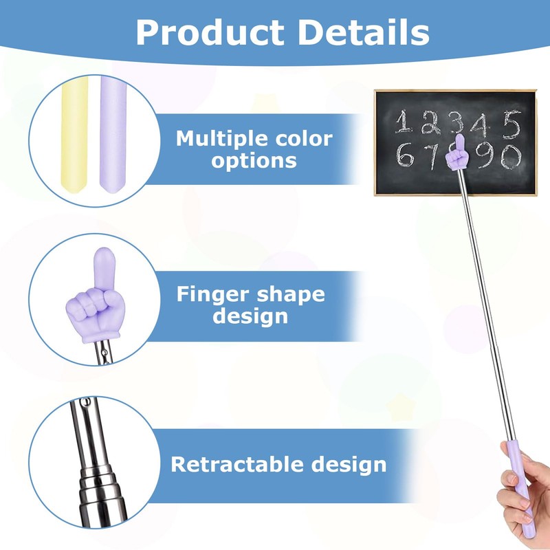 Pack of 5 Pointer Fingers, Scalable, Finger Pointer, Extendable, Index