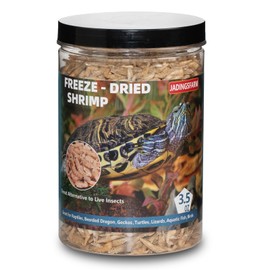 JADINGSFARM Freeze Dried Shrimp – 3.5 Oz Freeze Dried River Shrimp, Shrimp Turtle Food, Turtle Shrimp, Nutrient-Rich Shrimp Treat for Reptiles, Aquatic Turtles, Sugar Gliders, Hedgehogs, Tropical Fish