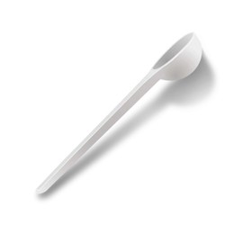 1.5 Gram White Classic Plastic Measuring Spoons Small Plastic Teaspoons for Powders and Granules, Coffee, Pet Food Coffee Scoop Measuring Scoops - Pack of 5 (3 Ml)