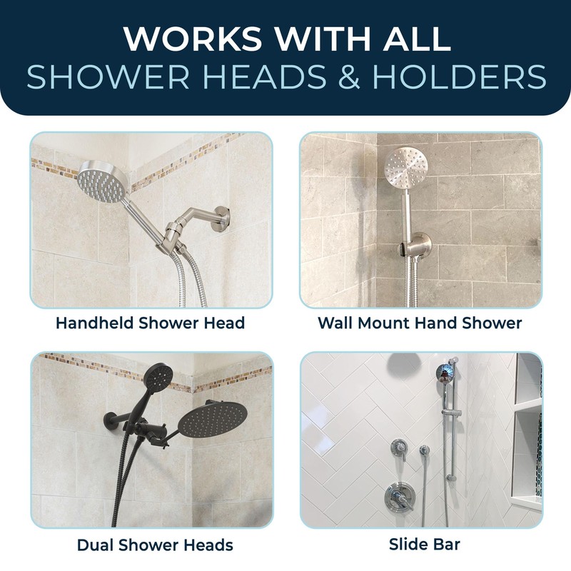 HammerHead Showers® ALL METAL 9 ft Shower Hose - CHROME