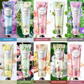 Hand Cream Set, 10 Pack Mini Hand Cream, Mini Hand Cream Tube, Hand Cream Moisturising Hand Cream Set for Dry, Hand Cream Gift Set for Women, Men, Mum, Christmas, Birthday