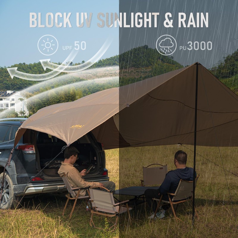 Tailgate Tent,Tailgate Awning, Car Awning Sun Shelter Waterproof 3000MM UPF