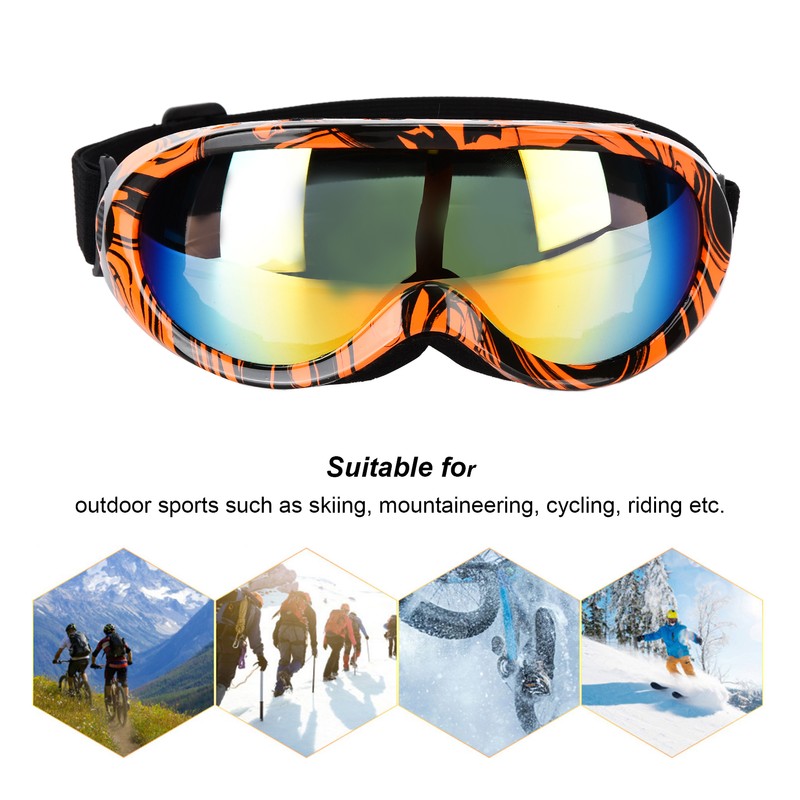 Single Layer Professional Ski Goggles Windproof Outdoor Riding UV Protection