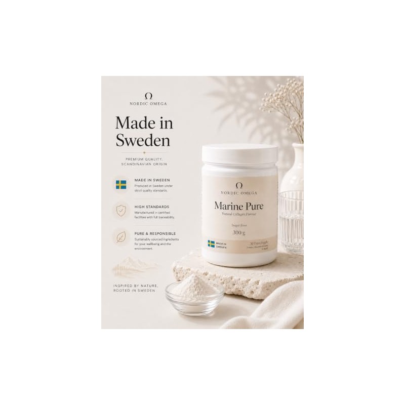 Marine Collagen Powder, Marine Pure, Natural Collagen Flavour, Sugar Free,