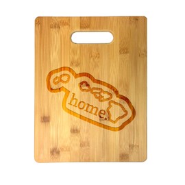 Home State Outline USA United States Laser Engraved Bamboo Cutting Board - Wedding, Housewarming, Anniversary, Birthday, Father's Day, Gift (Hawaii)