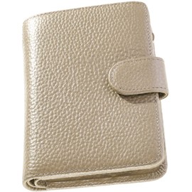 BLUE SINCERE HW3 Bi-Fold Wallet, Genuine Leather, Women's, RFID Skimming Blocking, Large Capacity, Holds 15 Cards, Middle Size, Mini Wallet, Compact, Coin Purse, YKK Zipper, champaign