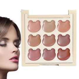 Makeup Lip Gloss Palette - 9 Colors Ladies Makeup Lipsticks Palette,Matte Cosmetics Versatile Shades High Pigment for Dating, Gathering, Commuting, School